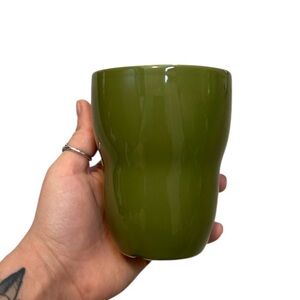 2008 Starbucks by Aida Double-Walled No Handle Ceramic Mug In Green